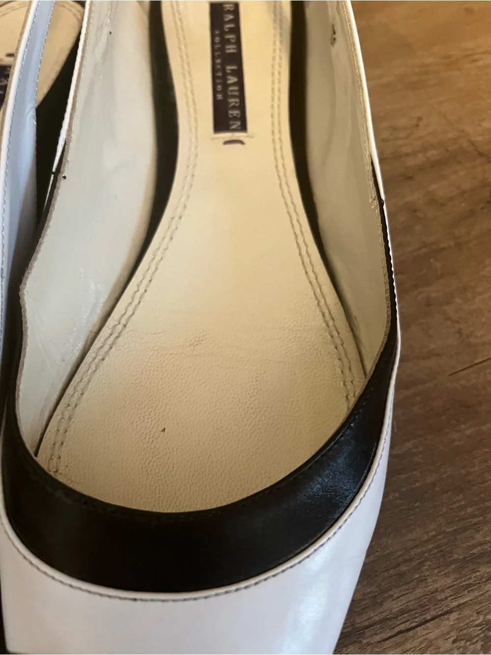 Authentic Ralph Lauren Vintage Purple Label Leather Ballet Flats